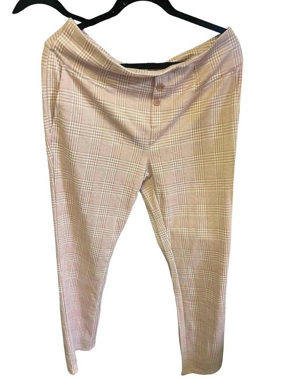 HALARA Pink Beige Plaid leggings work pants
